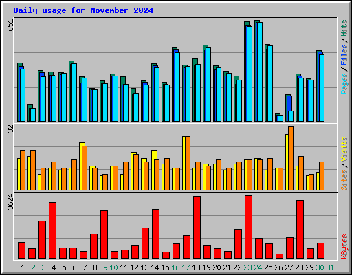 Daily usage for November 2024