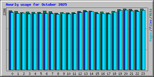 Hourly usage for October 2025