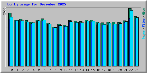 Hourly usage for December 2025