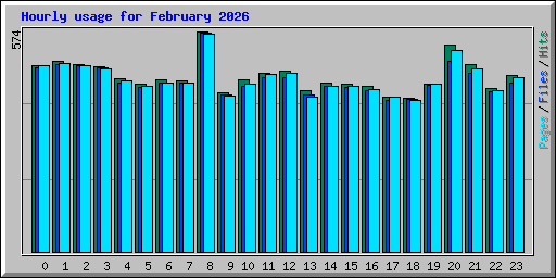 Hourly usage for February 2026