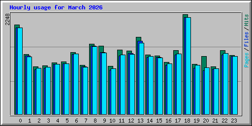 Hourly usage for March 2026