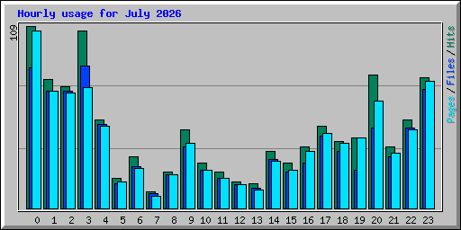 Hourly usage for July 2026